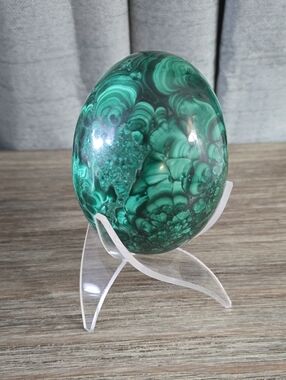 Green Malachite Decorative Egg - 1Pc Home Art